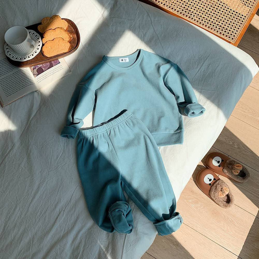 Kids Solid Soft Pullovers + Jogger Sets | Closes Sundays