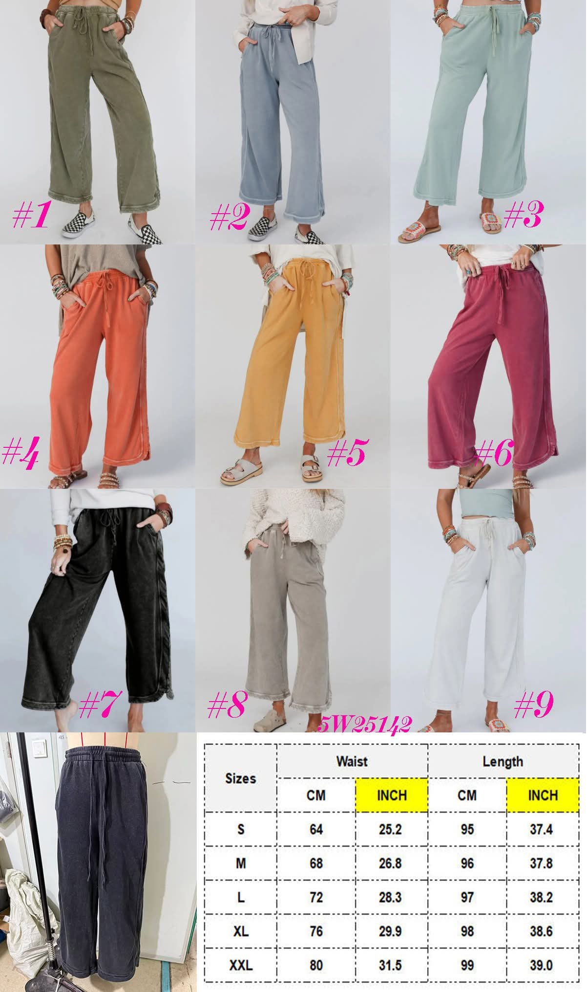 Retro Washed Drawstring Cropped Pants | Closes Sundays