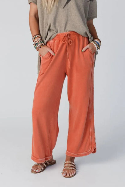 Retro Washed Drawstring Cropped Pants | Closes Sundays