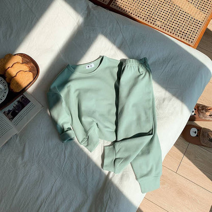 Kids Solid Soft Pullovers + Jogger Sets | Closes Sundays