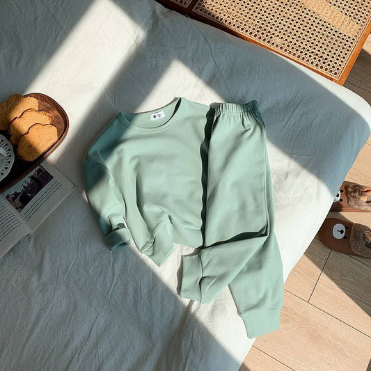 Kids Solid Soft Pullovers + Jogger Sets | Closes Sundays