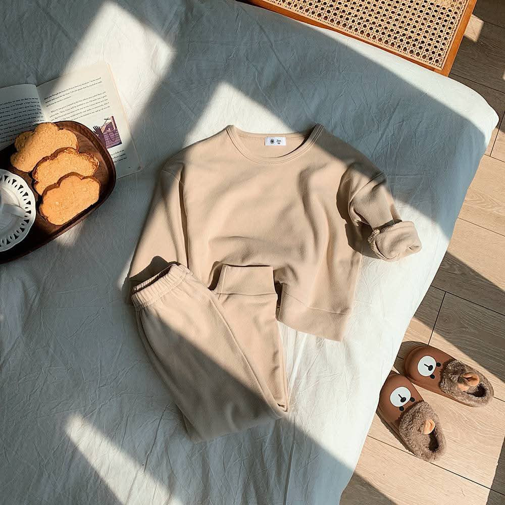 Kids Solid Soft Pullovers + Jogger Sets | Closes Sundays