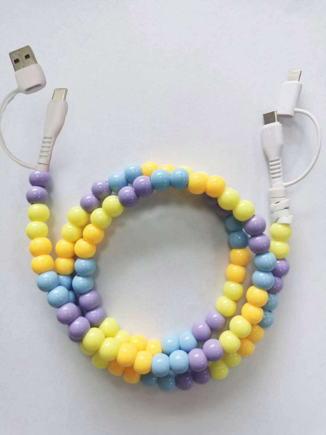4 IN 1 COLORFUL BEADED FAST CHARGING CABLE | CLOSING SUNDAYS | TAT 35 BUSINESS DAYS