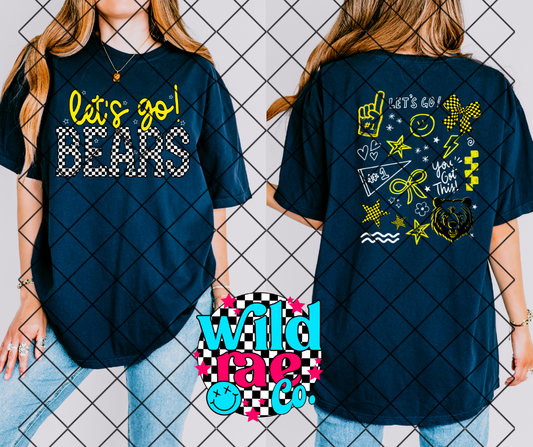 LETS GO BEARS [YELLOW + WHITE]