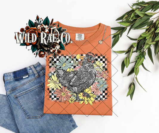 FLORAL CHECK CHICKEN