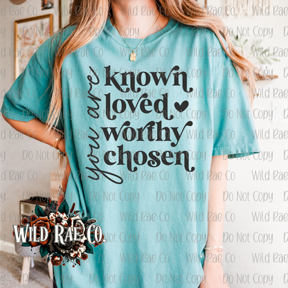 YOU ARE KNOWN, LOVED, WORTHY, CHOSEN | FAITH COLLECTION