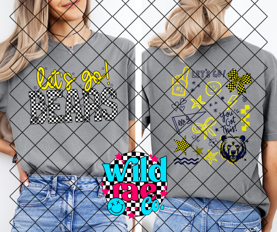 LETS GO BEARS [YELLOW + BLUE]