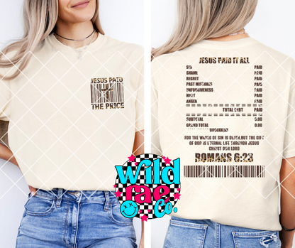 JESUS PAID THE PRICE