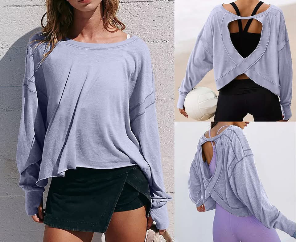 BACKLESS SPORTY YOGA TOP