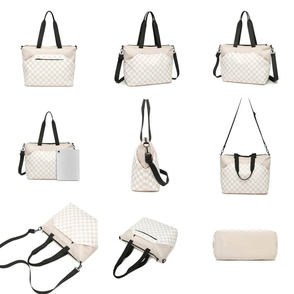 On The Go Everyday Checkered Tote