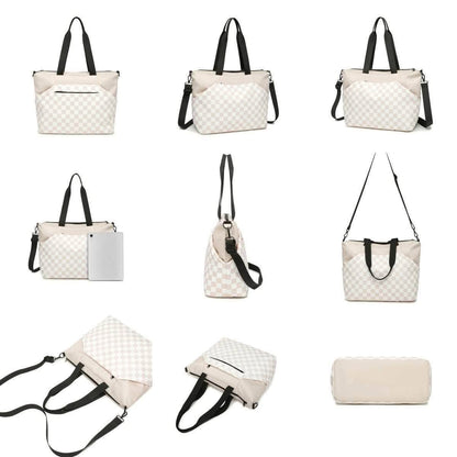 On The Go Everyday Checkered Tote