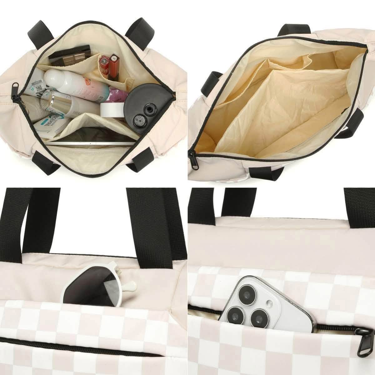 On The Go Everyday Checkered Tote