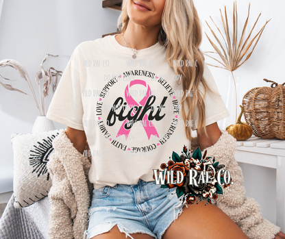 Breast Cancer Fight Ribbon