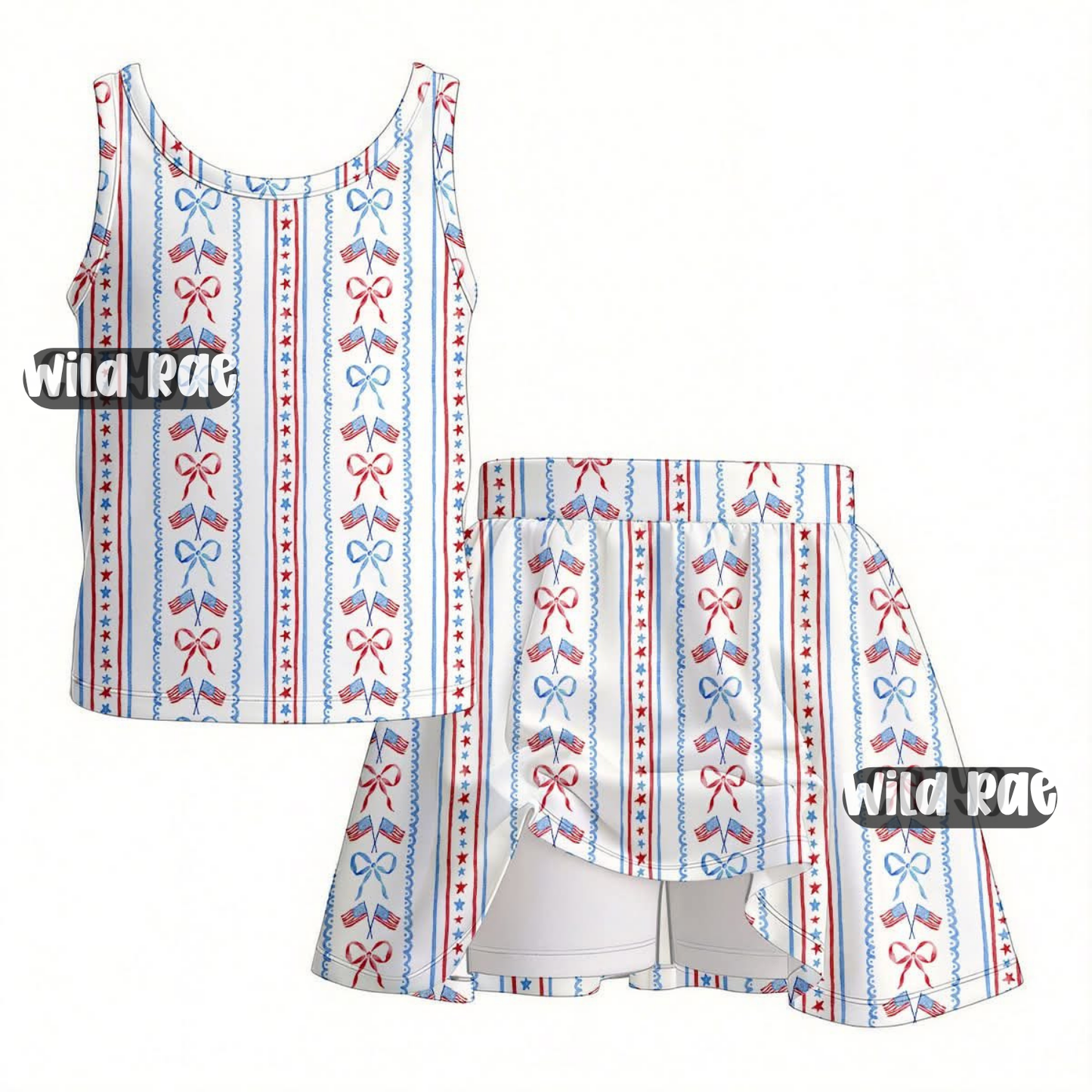 Custom Athletic Tank + Skort Set