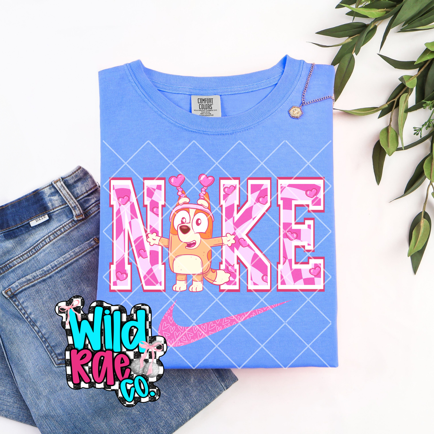 Pink Swoosh Dog | Valentines Day