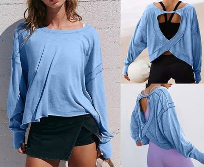 BACKLESS SPORTY YOGA TOP