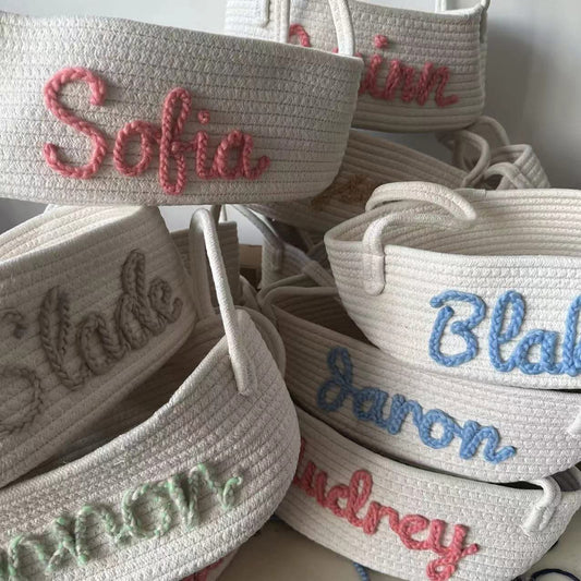 Custom Name Baby Storage Basket