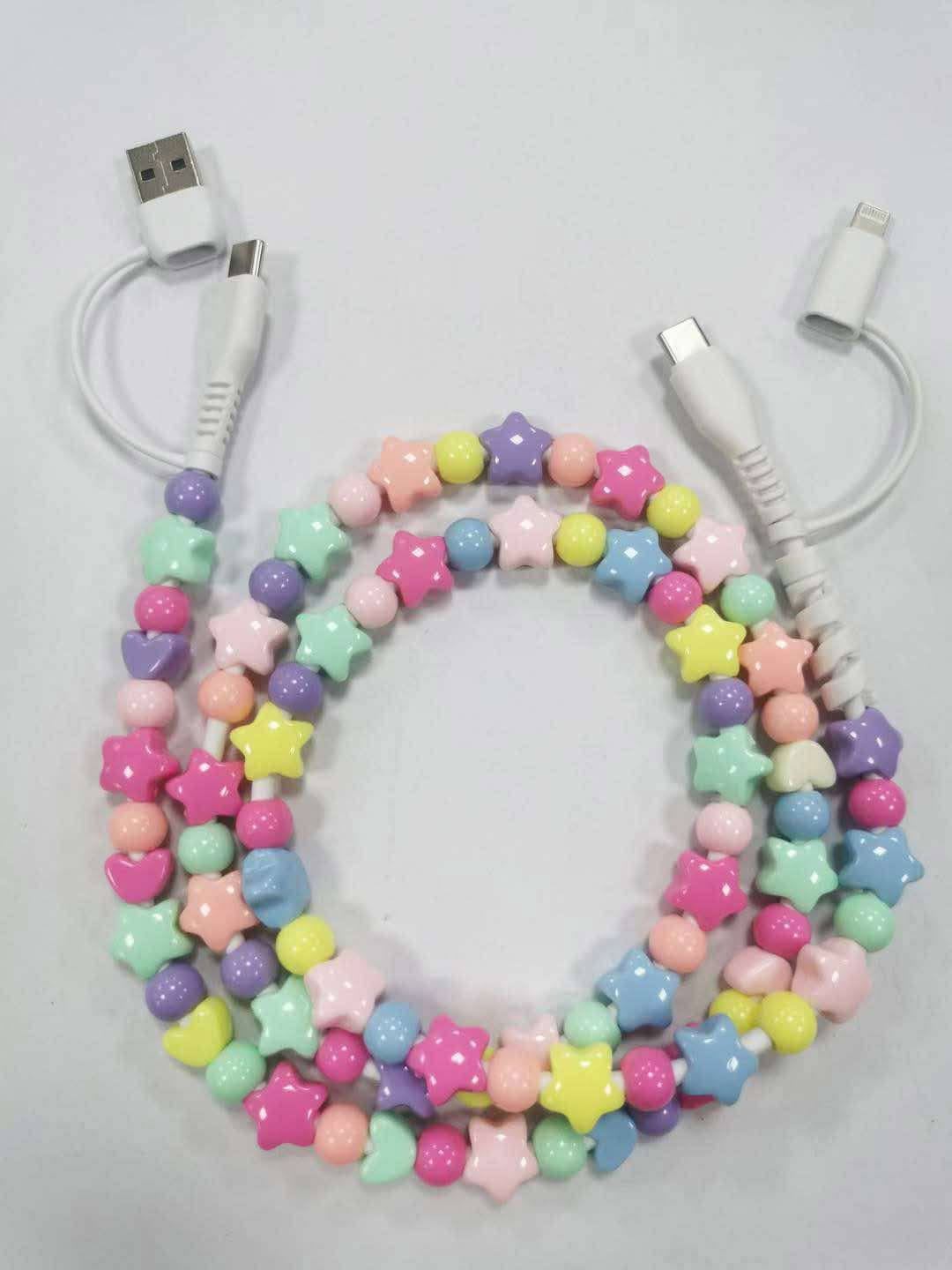 4 IN 1 COLORFUL BEADED FAST CHARGING CABLE | CLOSING SUNDAYS | TAT 35 BUSINESS DAYS