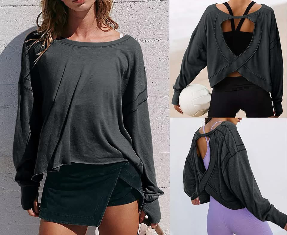 BACKLESS SPORTY YOGA TOP