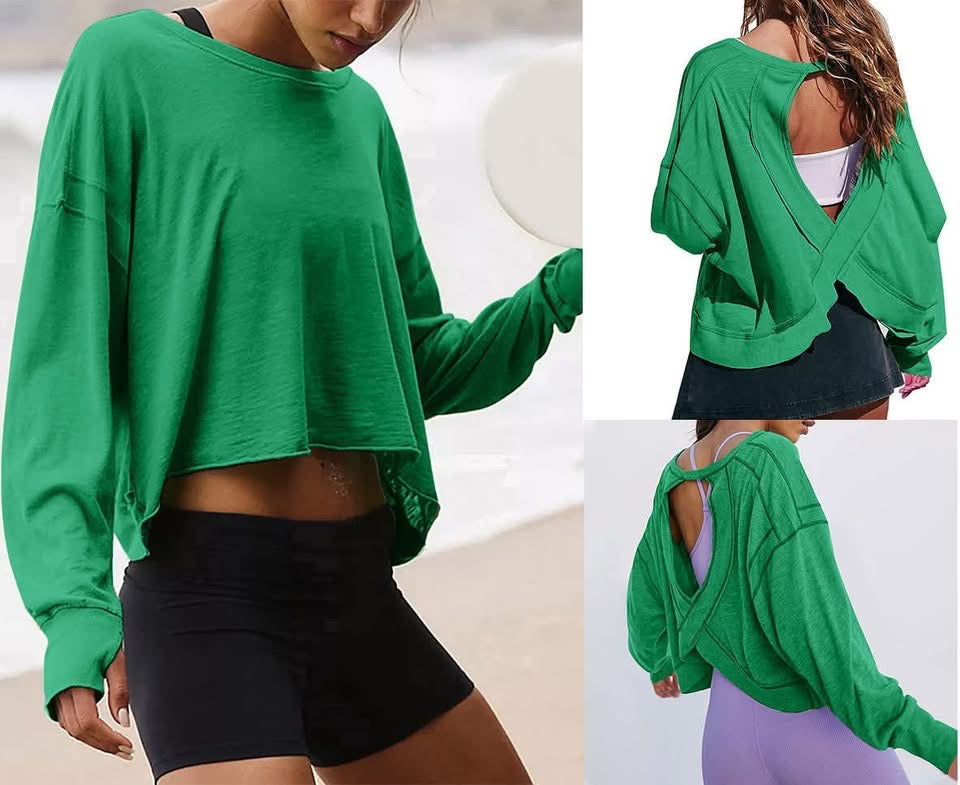 BACKLESS SPORTY YOGA TOP