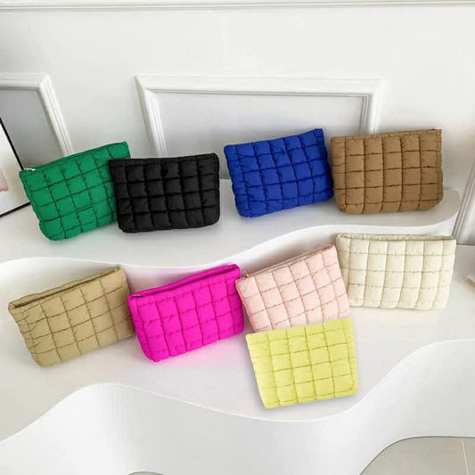 Quilt Puffer Makeup Bag