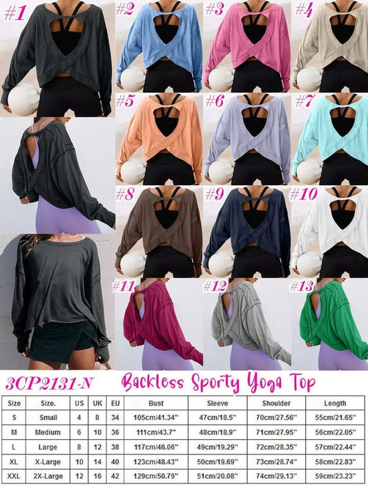BACKLESS SPORTY YOGA TOP