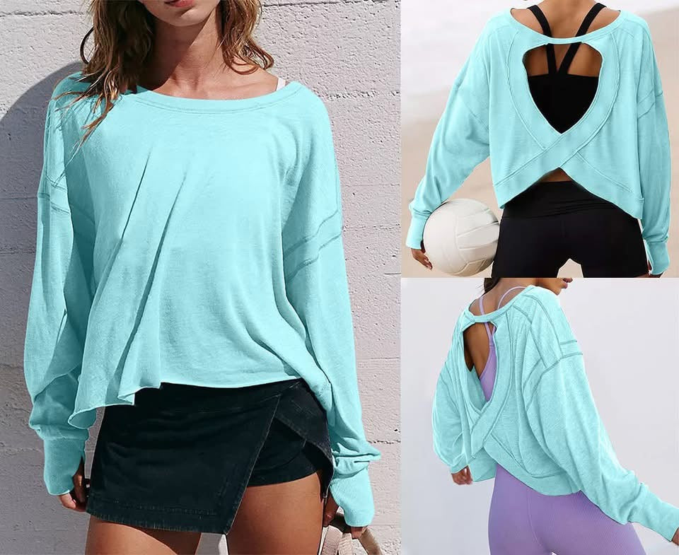 BACKLESS SPORTY YOGA TOP