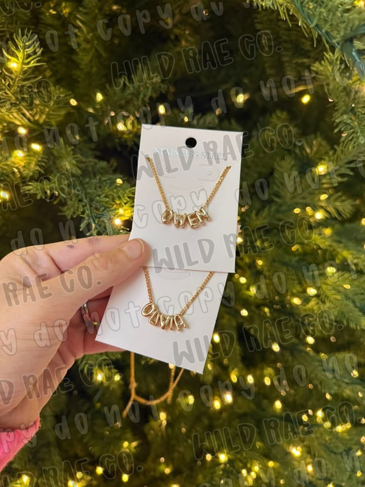 Bubble Name Necklace | TAT 6-7 weeks