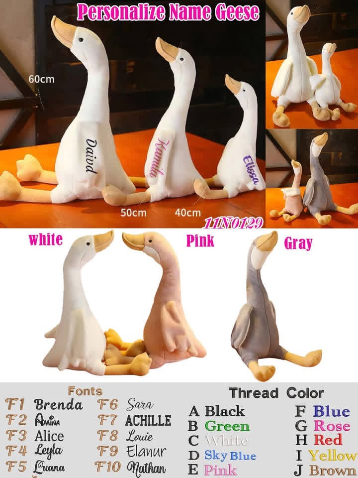 Personalized Name Goose Plush