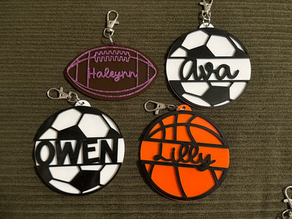 CUSTOM SPORTS BAG TAG