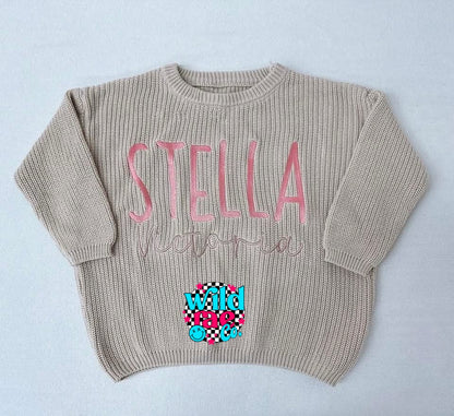 Embroidered Name Sweaters | Closes Sunday