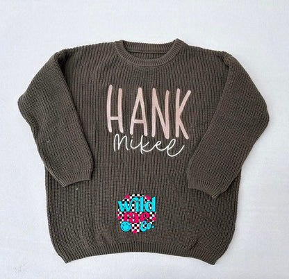 Embroidered Name Sweaters | Closes Sunday