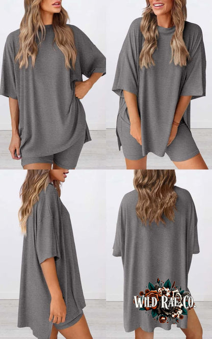 WOMENS CASUAL TEE + BIKER SHORTS | PREORDER | CLOSE SUNDAY