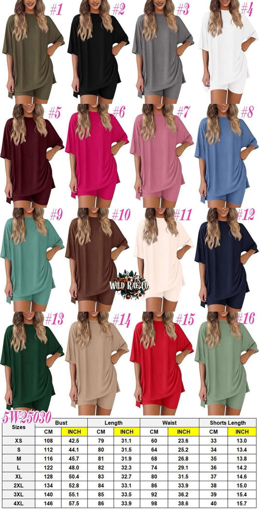 WOMENS CASUAL TEE + BIKER SHORTS | PREORDER | CLOSE SUNDAY