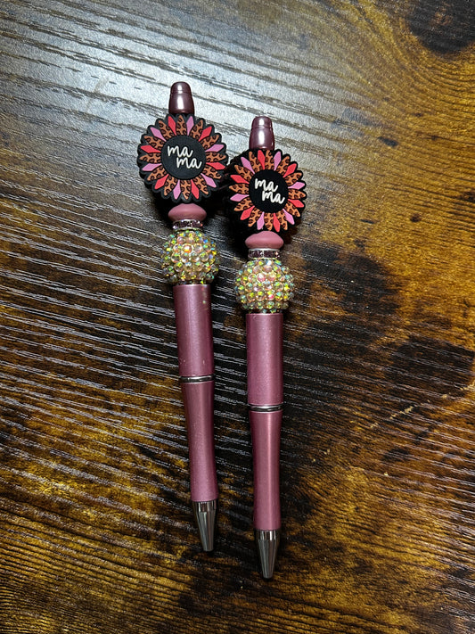 Mama Flower Beaded Pen