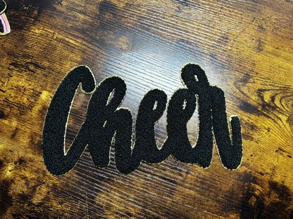 Cheer Chenille Patch - Black