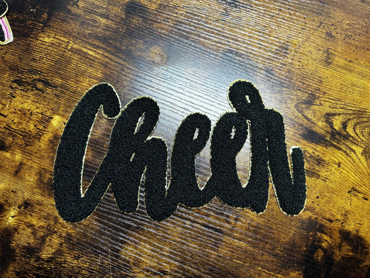 Cheer Chenille Patch - Black