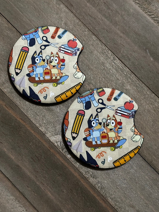 HEELER SCHOOL CAR COASTERS