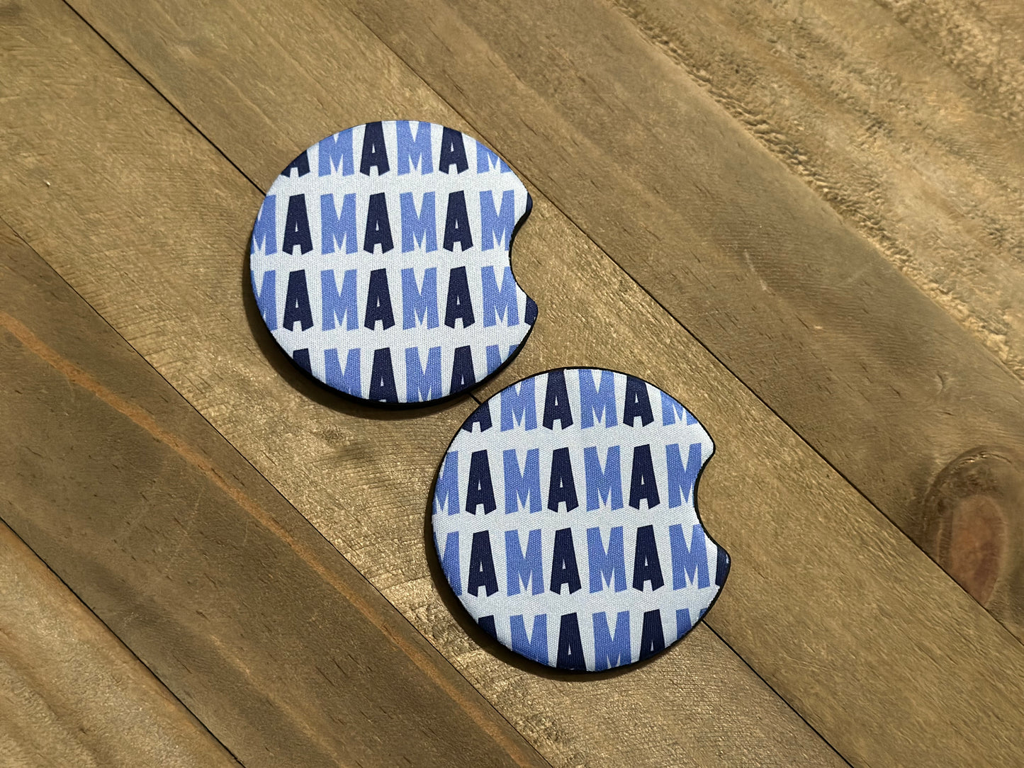 BLUE MAMA CAR COASTERS