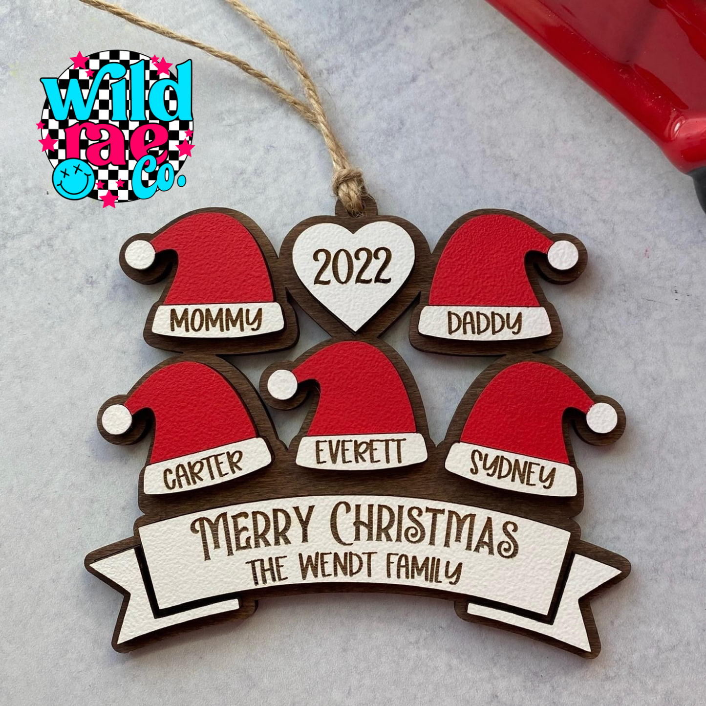 Santa Hat Ornament | Closes Sundays | TAT 20 Business Days