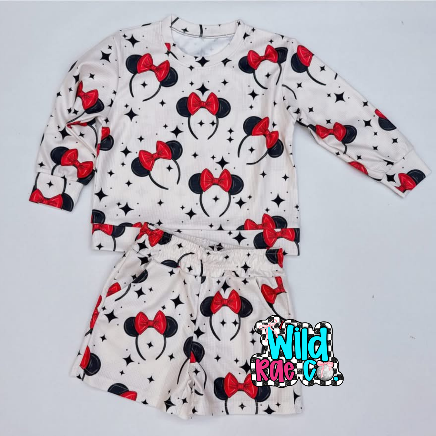 Kids Waffle Long Sleeve + Short set | Closing Nov. 7th | TAT 6-7 Weeks