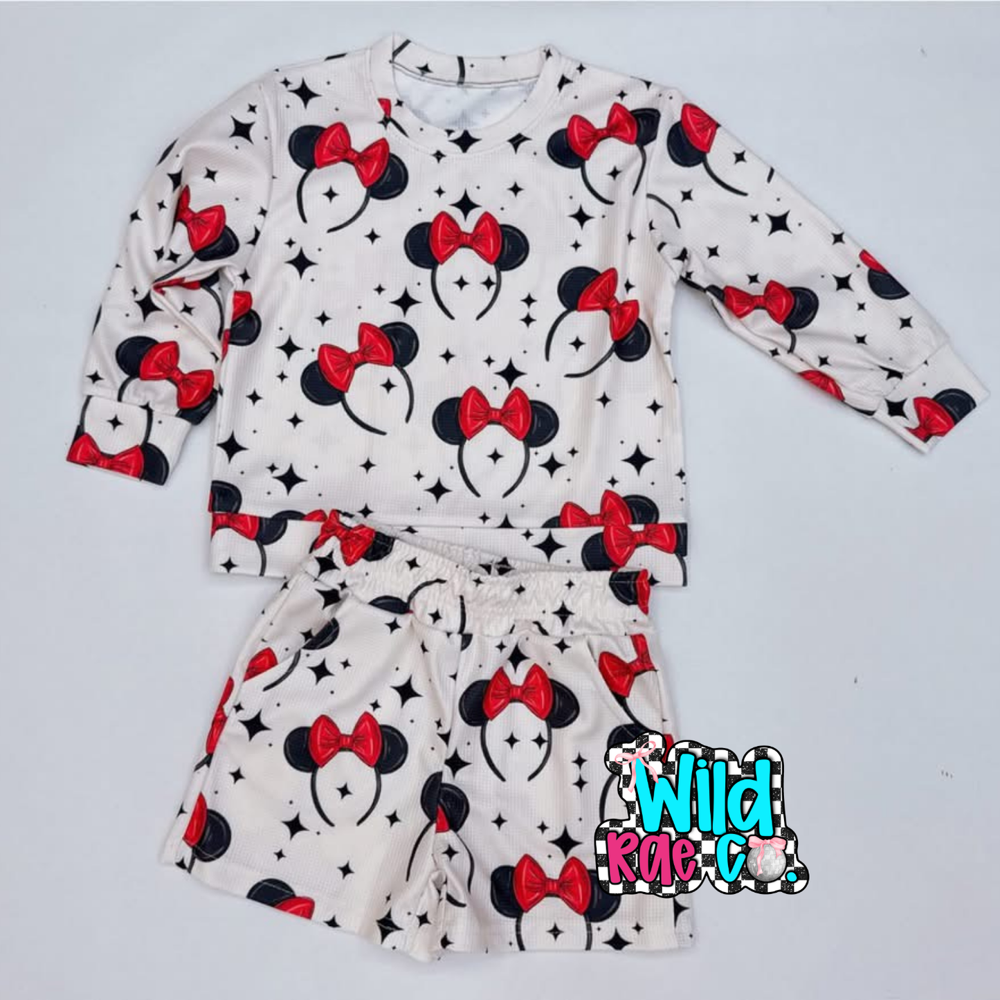 Kids Waffle Long Sleeve + Short set | Closing Nov. 7th | TAT 6-7 Weeks