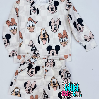 Kids Waffle Long Sleeve + Short set | Closing Nov. 7th | TAT 6-7 Weeks