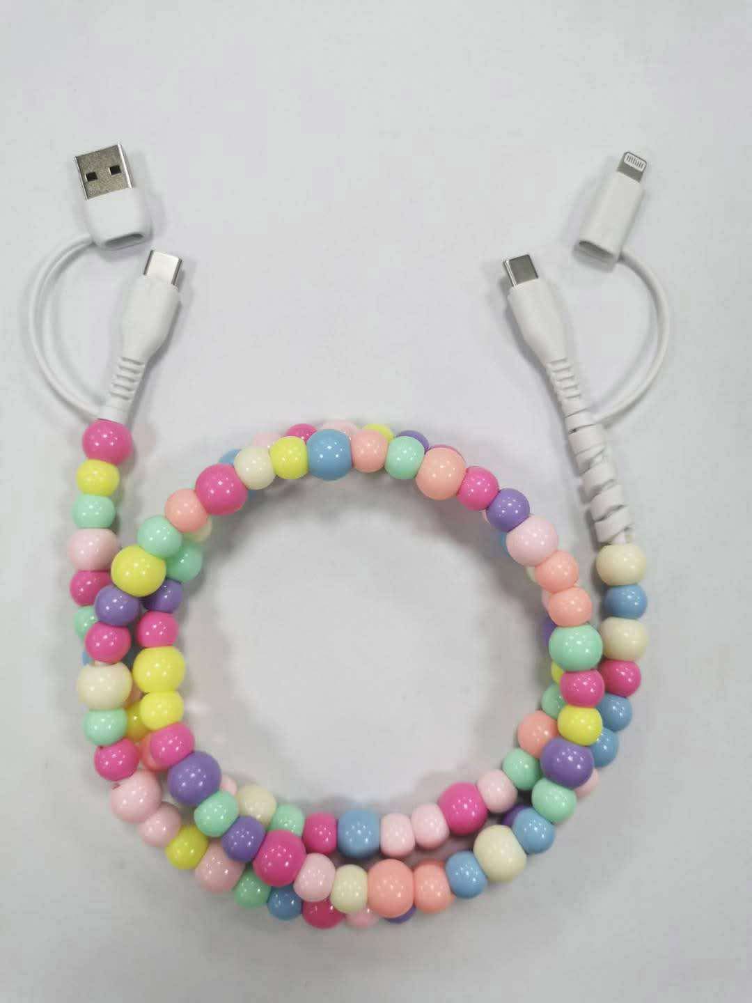 4 IN 1 COLORFUL BEADED FAST CHARGING CABLE | CLOSING SUNDAYS | TAT 35 BUSINESS DAYS