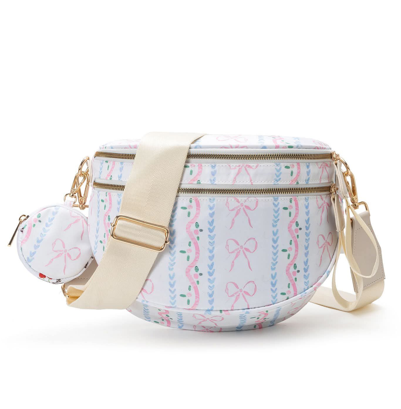 Bows Printed Crossbody Bum Bag