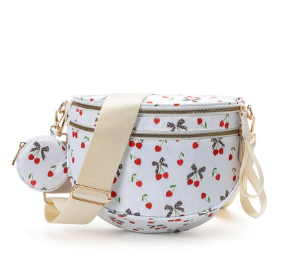 Bows Printed Crossbody Bum Bag