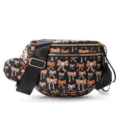 Bows Printed Crossbody Bum Bag