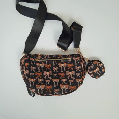 Bows Printed Crossbody Bum Bag